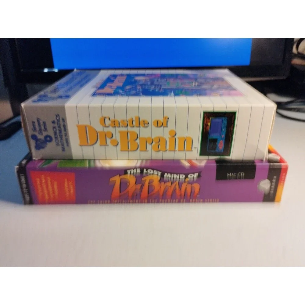 Sierra Castle of Dr Brain & Lost Mind Of Dr. Brain for Mac - Complete In Box
